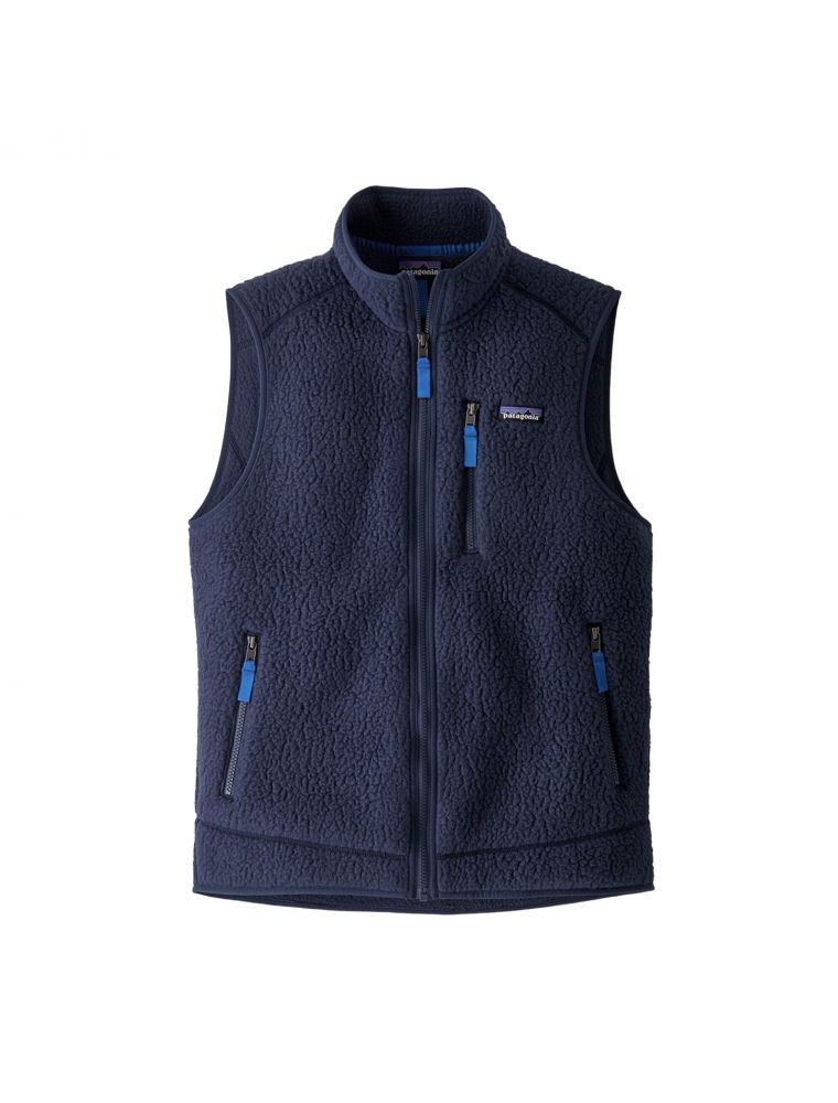 Gilet Retro Pile Fleece Uomo New Navy