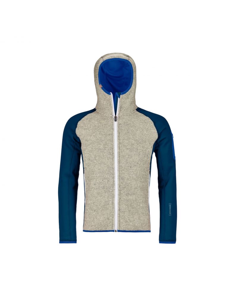 Maglia Fleece Plus Classic Knit Hoody Uomo Petrol Blue