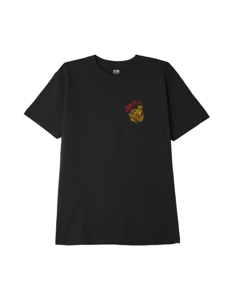 T-shirt Obey Hammer Globe Uomo Black