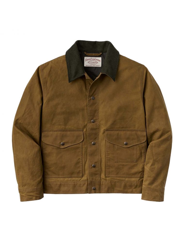 FILSFMCPS0017W020024 Men's Tin Cloth Work Jacket Dark Tan - Fabbrica Ski Sises Biella FILSFMCPS0017W020024 Men's Tin Cloth Work Jacket Dark Tan - Fabbrica Ski Sises Biella