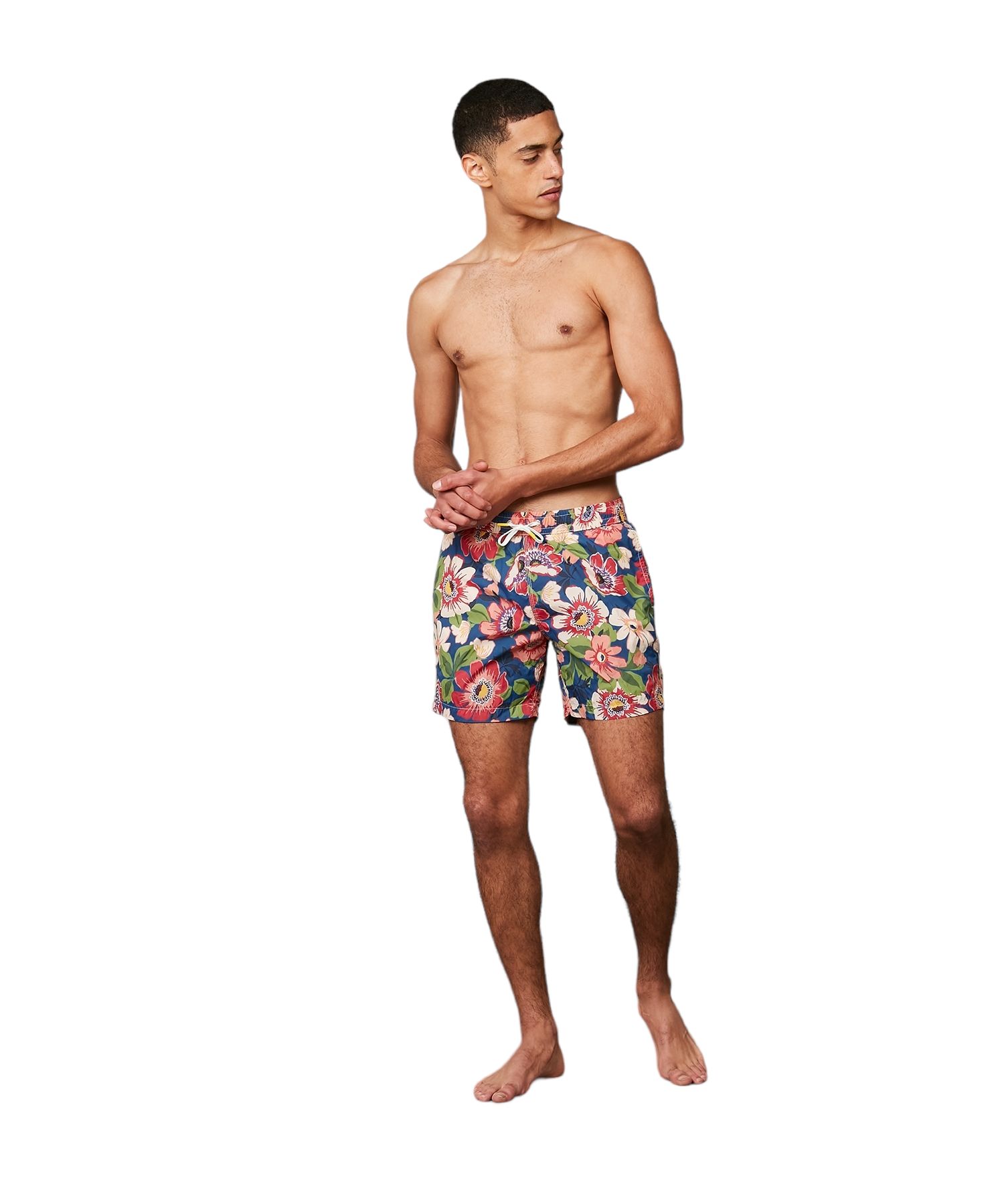 HARTFORD Costume Swim Uomo Indigo Blue Flowers Print
