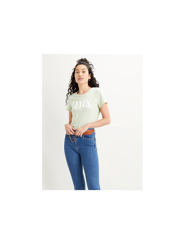 LEVI'S T-shirt The Perfect Tee Serif Donna Verde - Fabbrica Ski Sises Biella LEVI'S T-shirt The Perfect Tee Serif Donna Verde - Fabbrica Ski Sises Biella