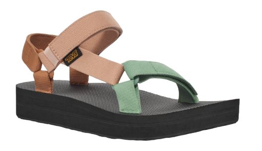 Teva W Midform Universal Grooveline Sandali Donna In Pelle Con Chiusura A Strappo, Betulla, Taglia 42 EU