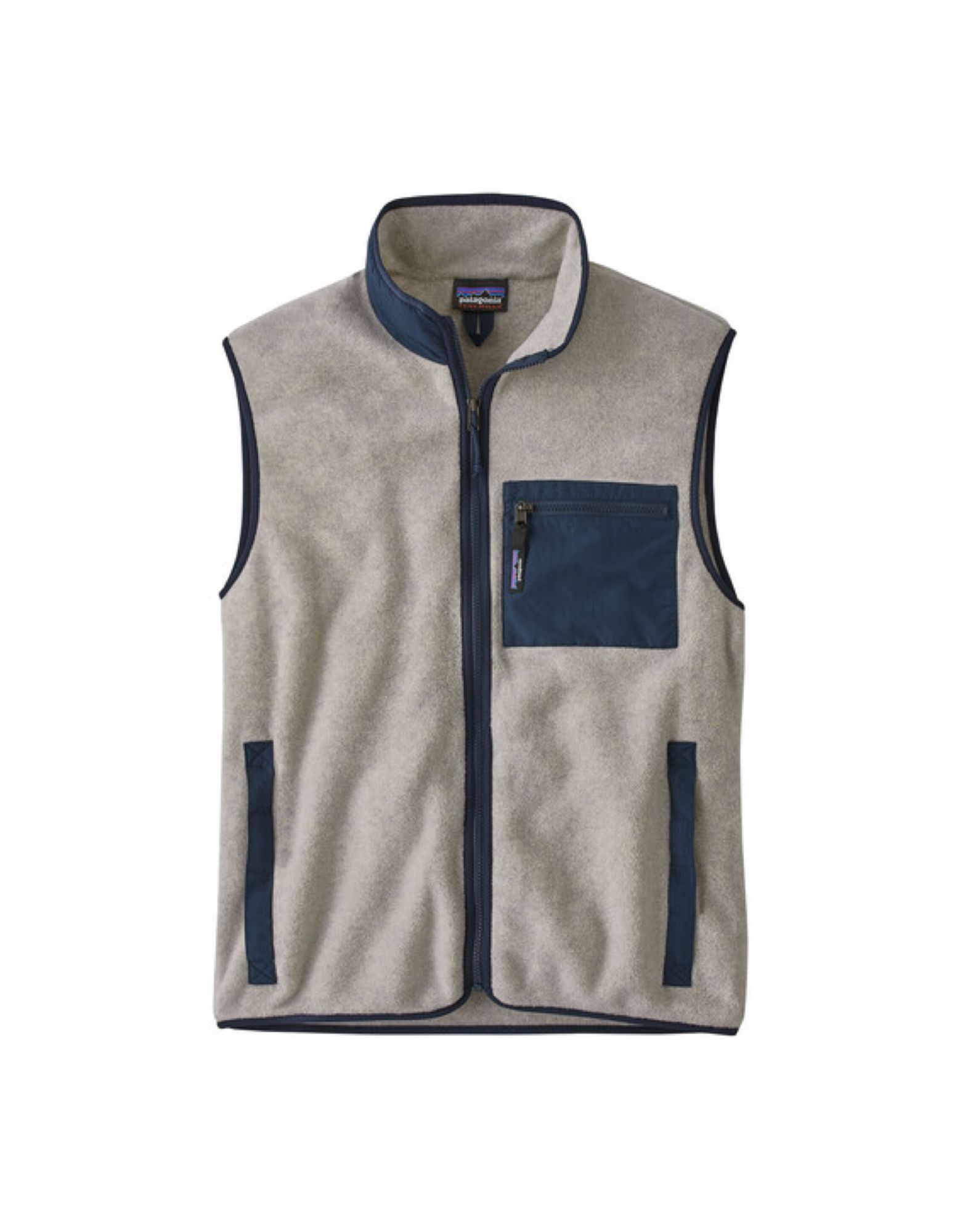 oatmeal fleece vest