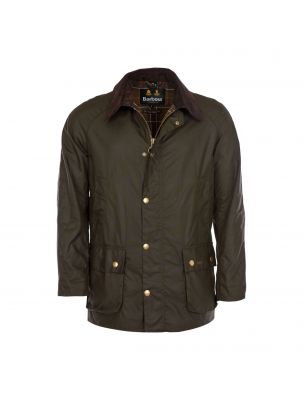 BARBMWX0339MWXOL71 Veste Ashby Wax Homme Olive Green - Fabbrica Ski Sises Biella