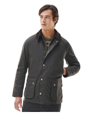 BARBMWX0339MWXOL71 Veste Ashby Wax Homme Olive Green - Fabbrica Ski Sises Biella