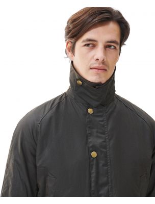 BARBMWX0339MWXOL71 Veste Ashby Wax Homme Olive Green - Fabbrica Ski Sises Biella