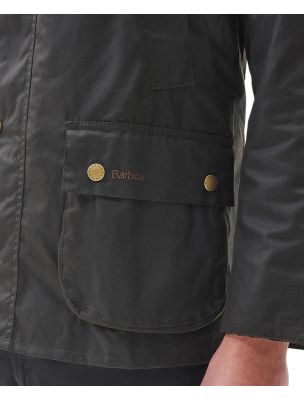 BARBMWX0339MWXOL71 Veste Ashby Wax Homme Olive Green - Fabbrica Ski Sises Biella