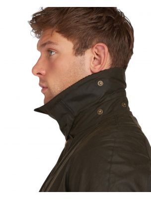 BARBMWX0339MWXOL71 Veste Ashby Wax Homme Olive Green - Fabbrica Ski Sises Biella