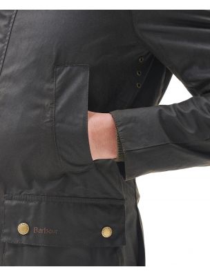 BARBMWX0339MWXOL71 Veste Ashby Wax Homme Olive Green - Fabbrica Ski Sises Biella