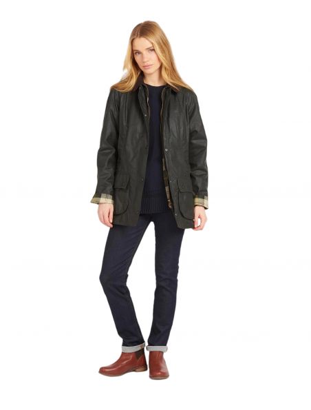 BARBLWX0667LWXSG91 Women's Beadnell Wax Jacket Sege - Fabbrica Ski Sises Biella