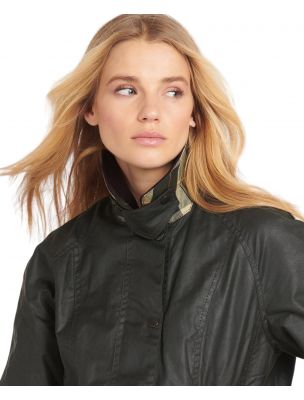 BARBLWX0667LWXSG91 Women's Beadnell Wax Jacket Sege - Fabbrica Ski Sises Biella