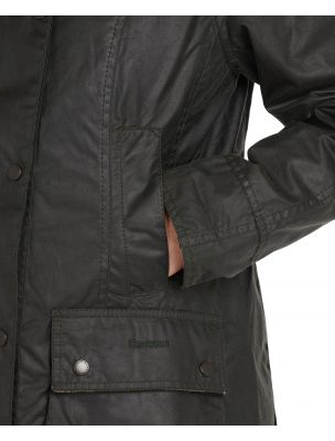 BARBLWX0667LWXSG91 Women's Beadnell Wax Jacket Sege - Fabbrica Ski Sises Biella