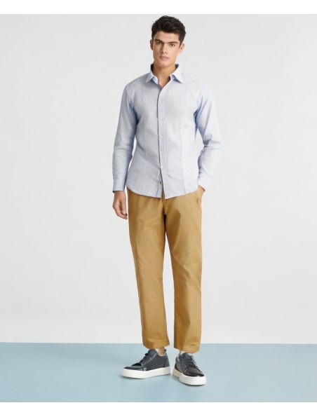 WHIT24SU668344 Men's Greg Cotton Trousers Nocciola - Fabbrica Ski Sises Biella