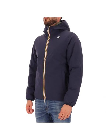 KWAYK6128VWAG5 Mann Jack Warm Reversible Jacke Blue Depth/Green Blackish - Fabbrica Ski Sises Biella
