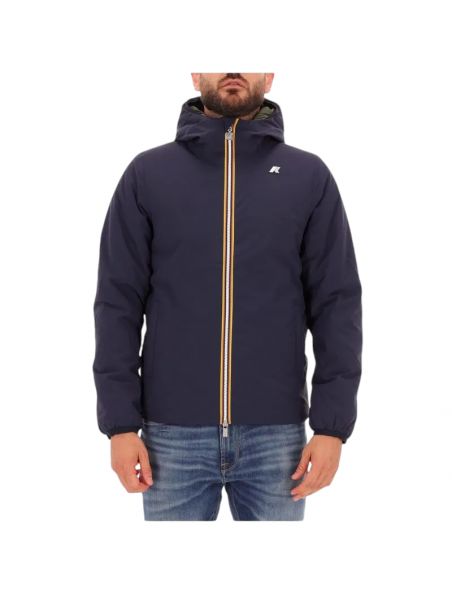 KWAYK6128VWAG5 Mann Jack Warm Reversible Jacke Blue Depth/Green Blackish - Fabbrica Ski Sises Biella