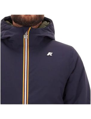KWAYK6128VWAG5 Mann Jack Warm Reversible Jacke Blue Depth/Green Blackish - Fabbrica Ski Sises Biella