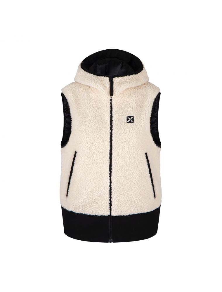 MONTMVVC77W003 Women's Sherpa Vest Cream - Fabbrica Ski Sises Biella MONTMVVC77W003 Women's Sherpa Vest Cream - Fabbrica Ski Sises Biella