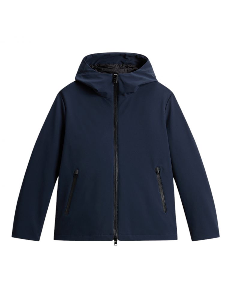 WOOLCFWOOU10473989 Men's Pacific Softshell Jacket Melton Blue - Fabbrica Ski Sises Biella