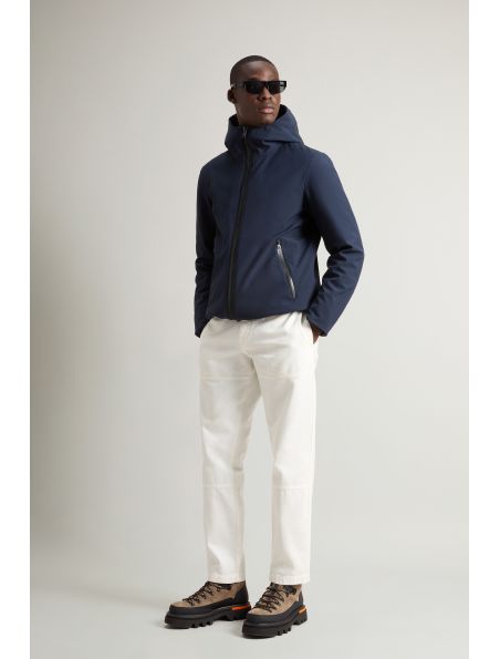 WOOLCFWOOU10473989 Men's Pacific Softshell Jacket Melton Blue - Fabbrica Ski Sises Biella