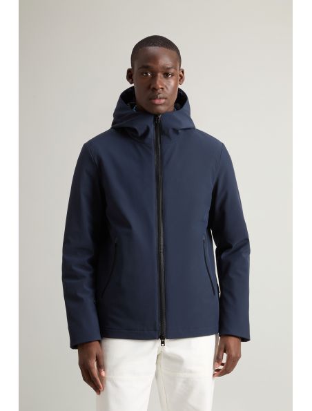 WOOLCFWOOU10473989 Men's Pacific Softshell Jacket Melton Blue - Fabbrica Ski Sises Biella
