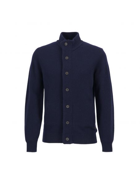 BARBMKN0731MKNNY91 Mann Patch Zip Pullover Navy - Fabbrica Ski Sises Biella