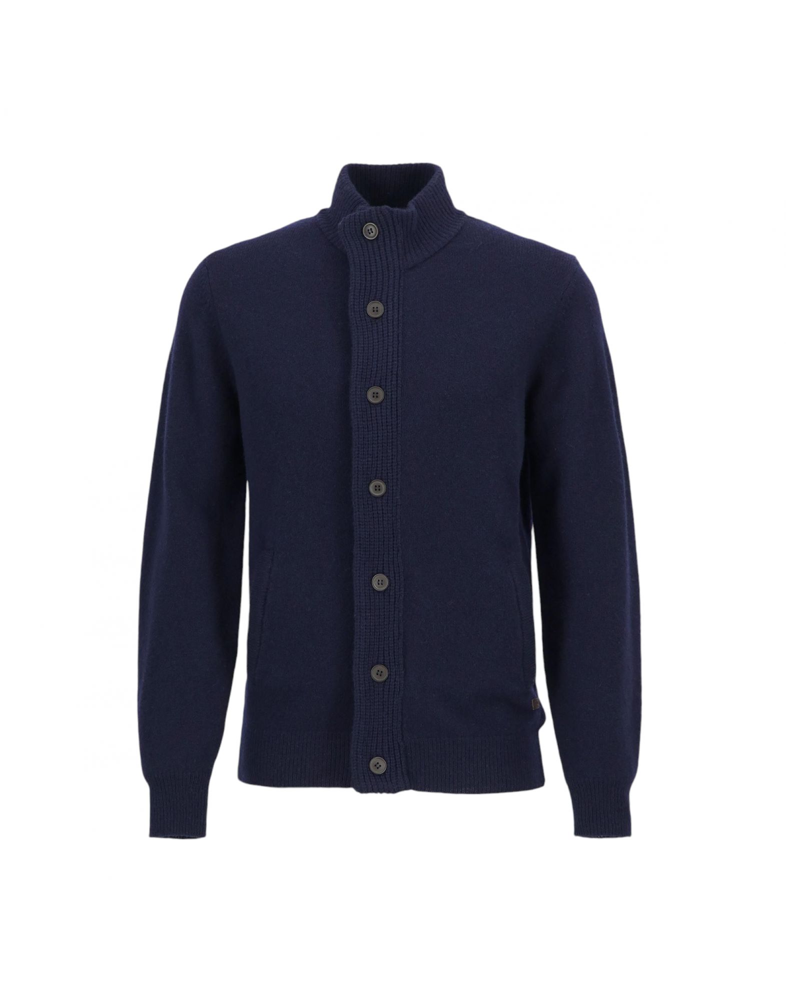 BARBMKN0731MKNNY91 Mann Patch Zip Pullover Navy - Fabbrica Ski Sises Biella
