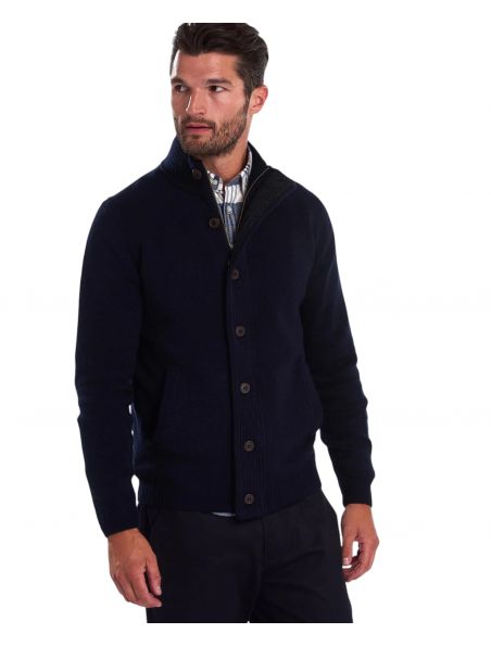 BARBMKN0731MKNNY91 Mann Patch Zip Pullover Navy - Fabbrica Ski Sises Biella