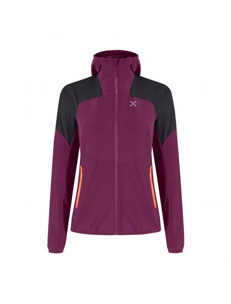 MONTMJAR81W14354 Chaqueta Rise Hooded Mujer Vinaccia/Melon - Fabbrica Ski Sises Biella